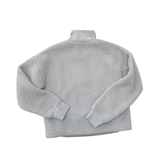 Banana Republic Lavender LuxeSpun Half Zip Sherpa Pullover medium - Picture 6 of 7